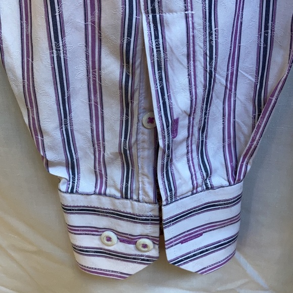 Bugatchi Striped button shirt men’s - Picture 6 of 12